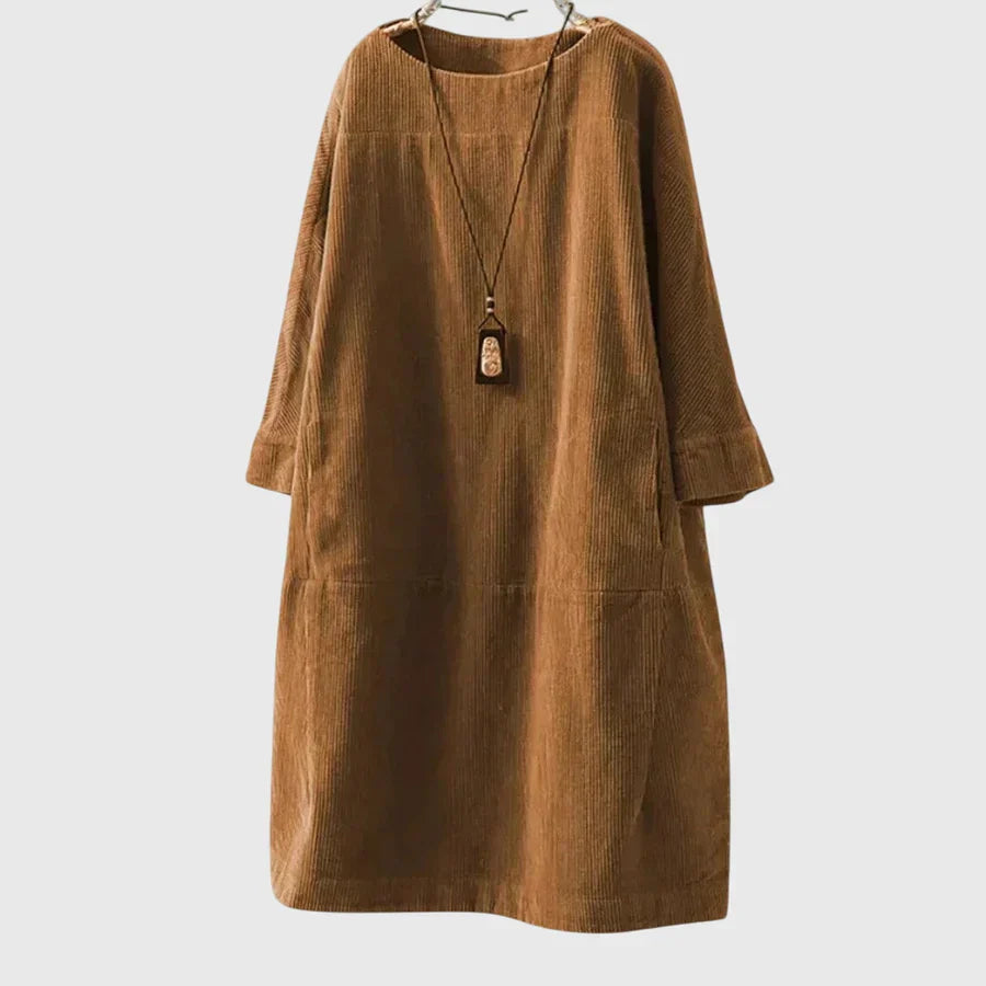 Grace | Relaxed Corduroy Midi Dress