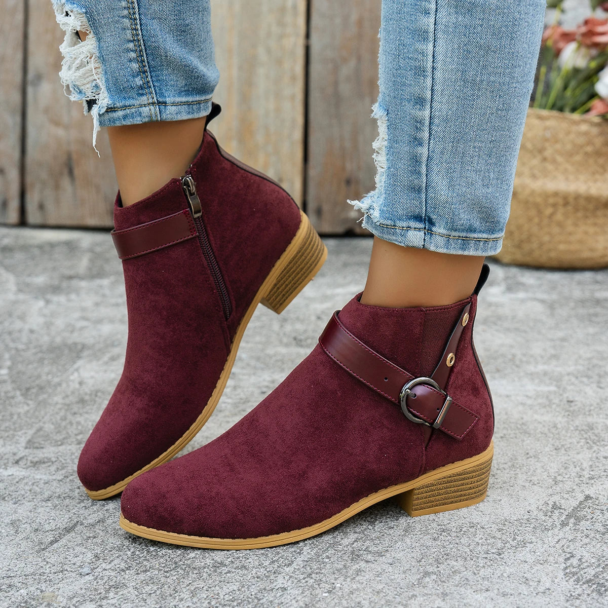 Sierra Buckle Ankle Boot