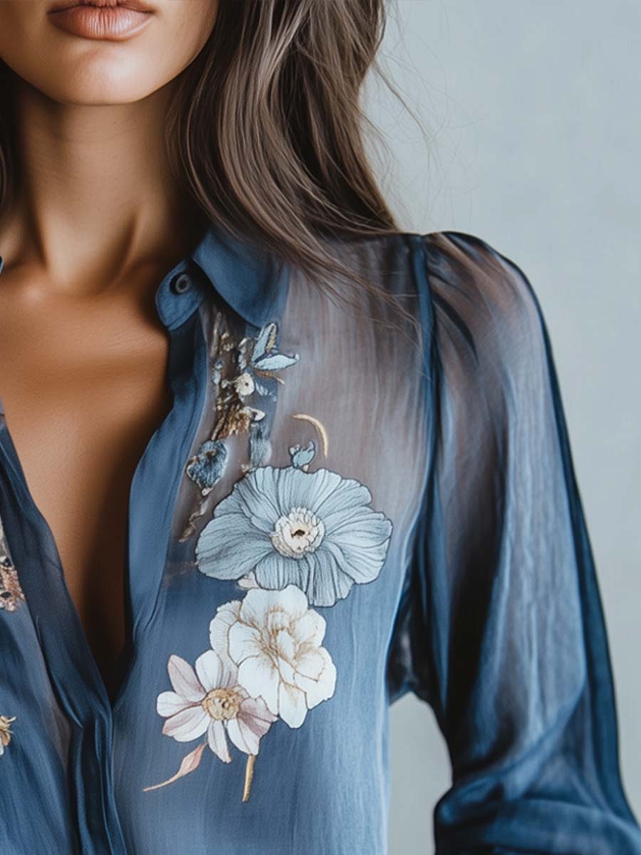 Elvia | Floral Boho Chic Women's Blouse