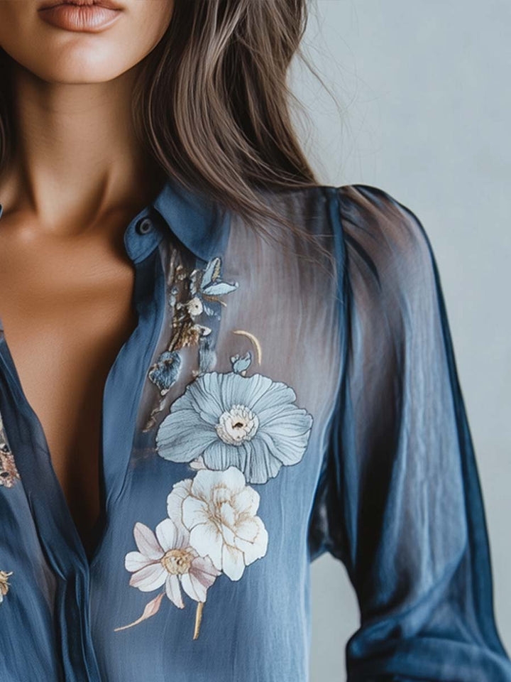 Elvia | Floral Boho Chic Women's Blouse