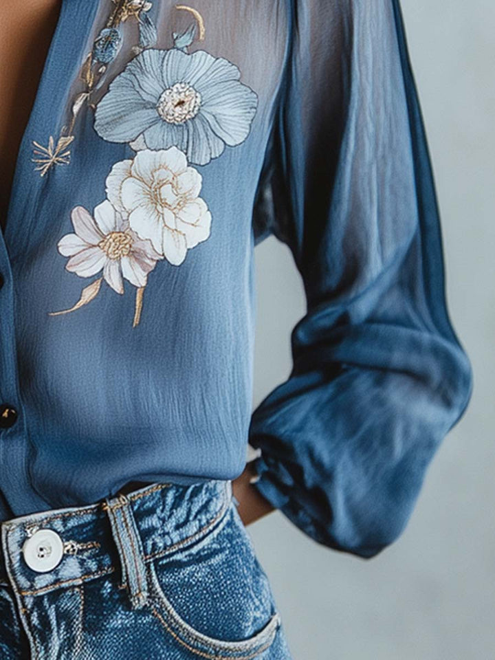 Elvia | Floral Boho Chic Women's Blouse