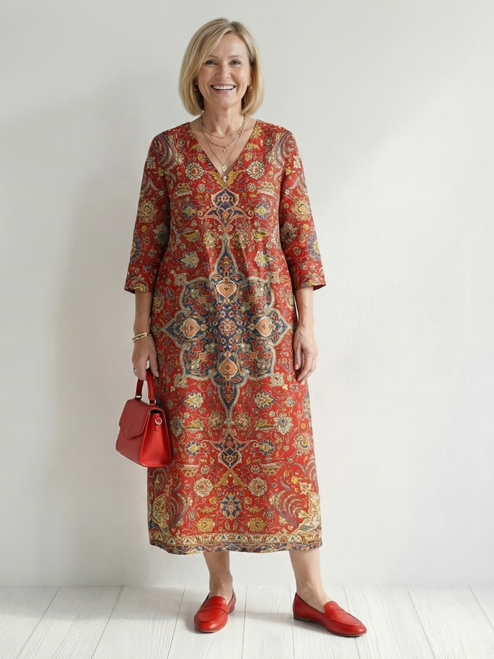 Blanca | Ease Patchwork Midi Dress