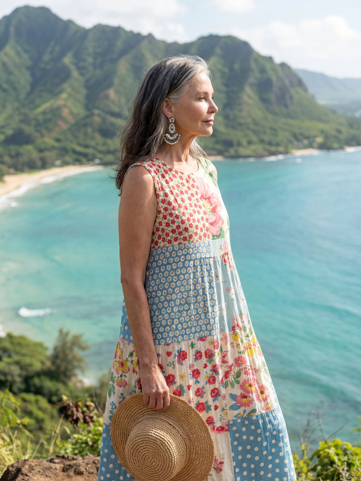 Tami | Coastal Floral Midi Dress