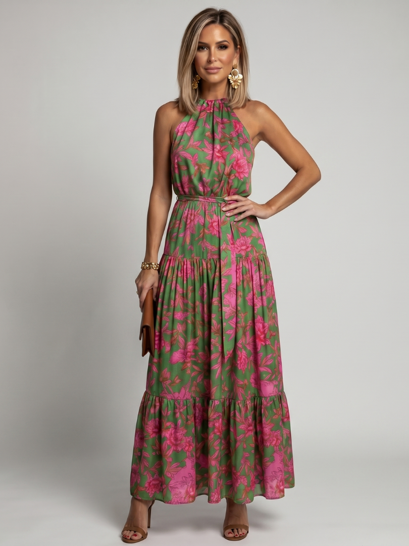 Stella™ | Draped Halter Midi Dress