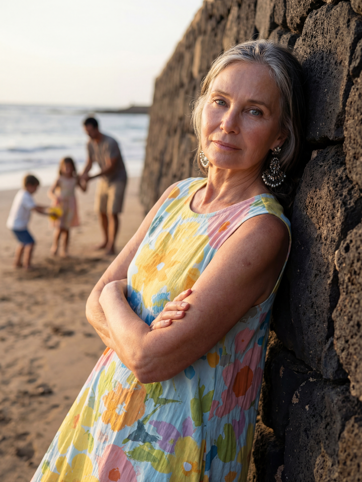 Olga | Coastal Texture Midi Dress