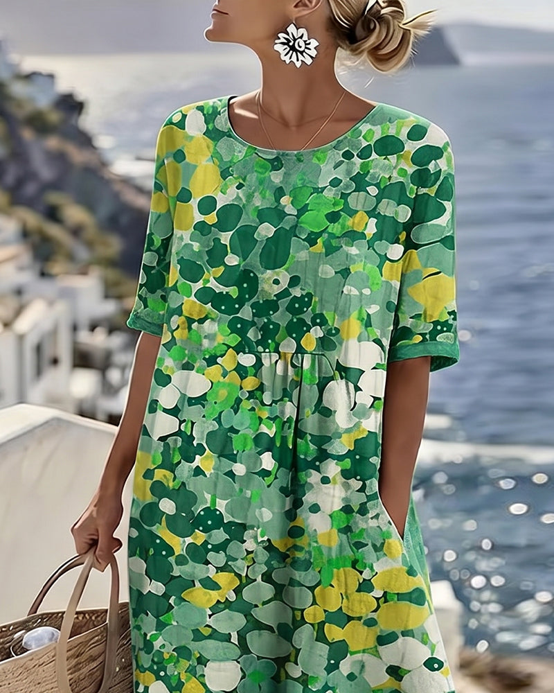 Sarah™ - Elegant Floral Summer Midi Dress