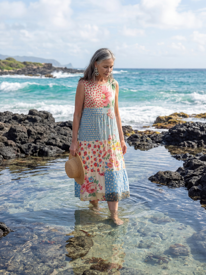 Tami | Coastal Floral Midi Dress