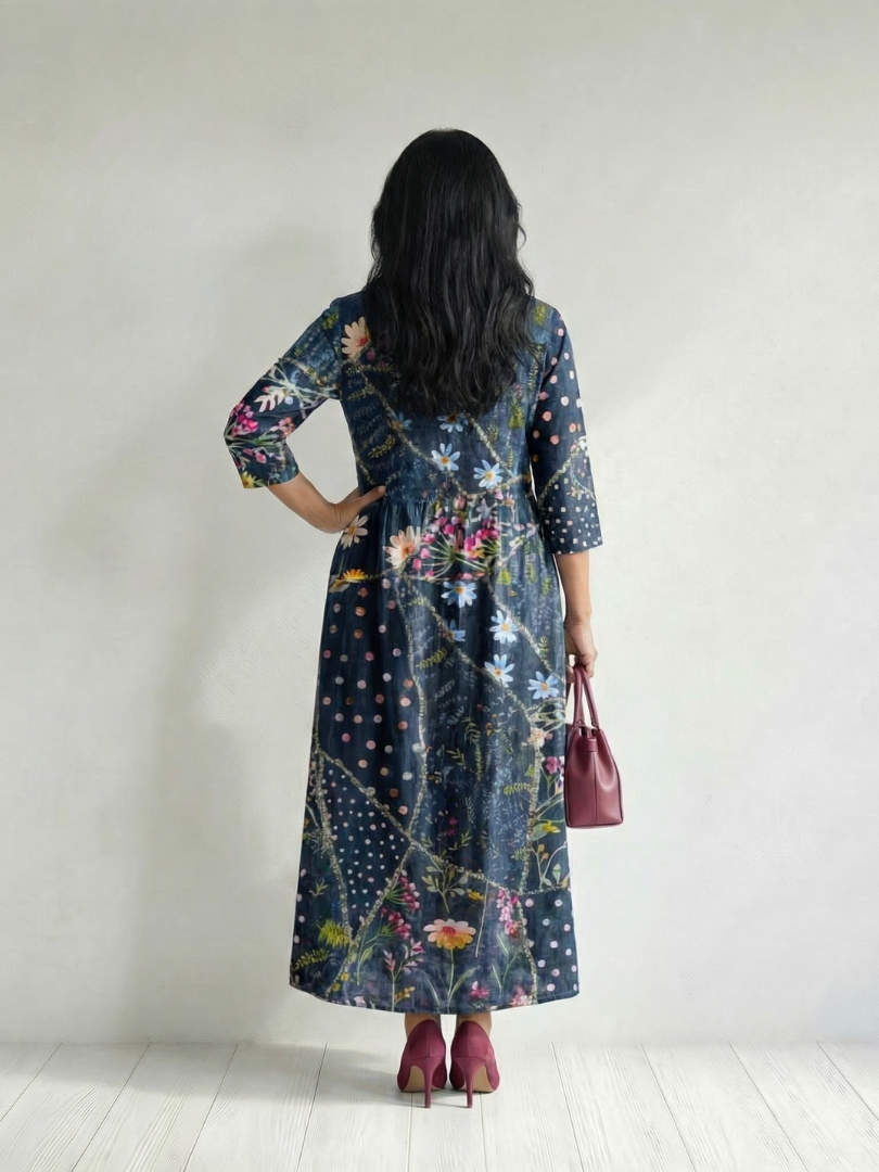 Jenni | Easy Gather Floral Midi Dress