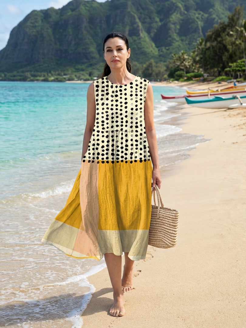 Kristie | Garden Dot Midi Dress