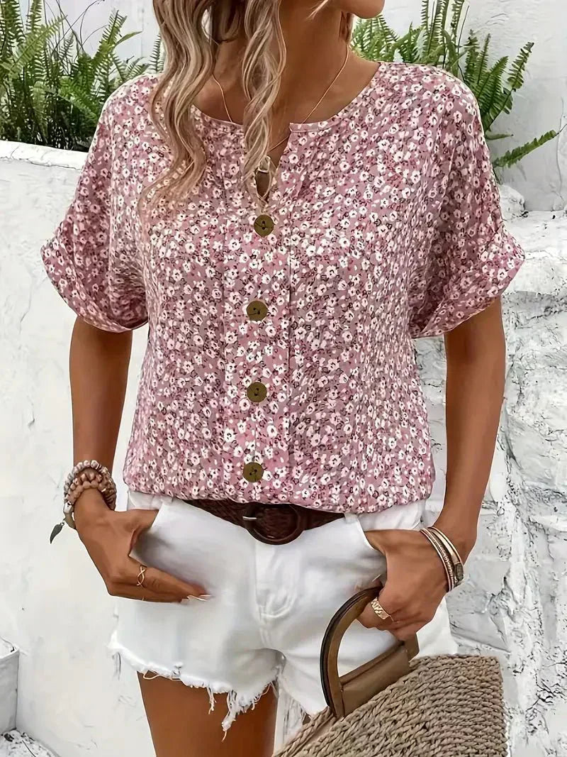 Francisca | Wildflower Notch Blouse