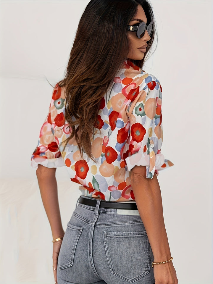 Justine | Colourful Floral Blouse