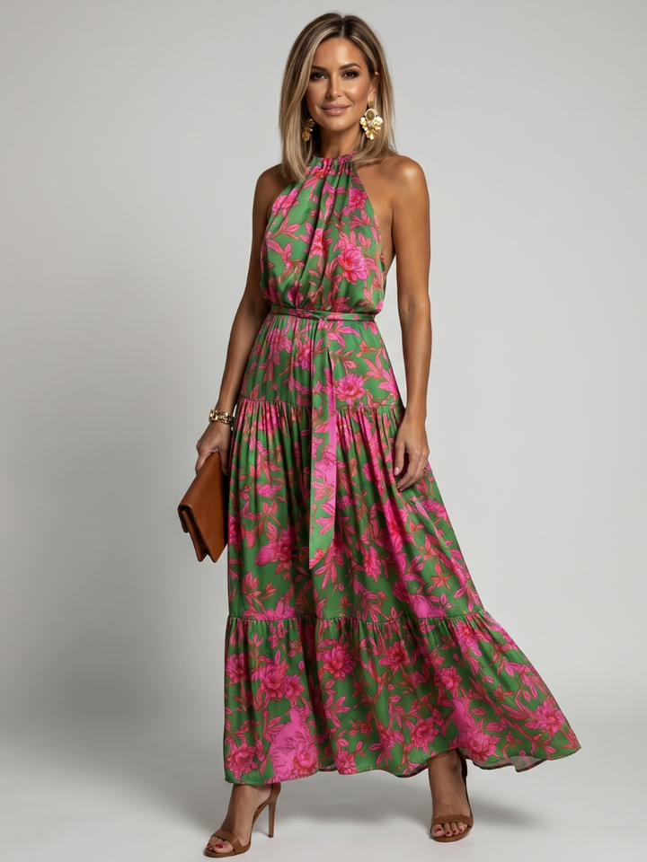 Stella™ | Draped Halter Midi Dress