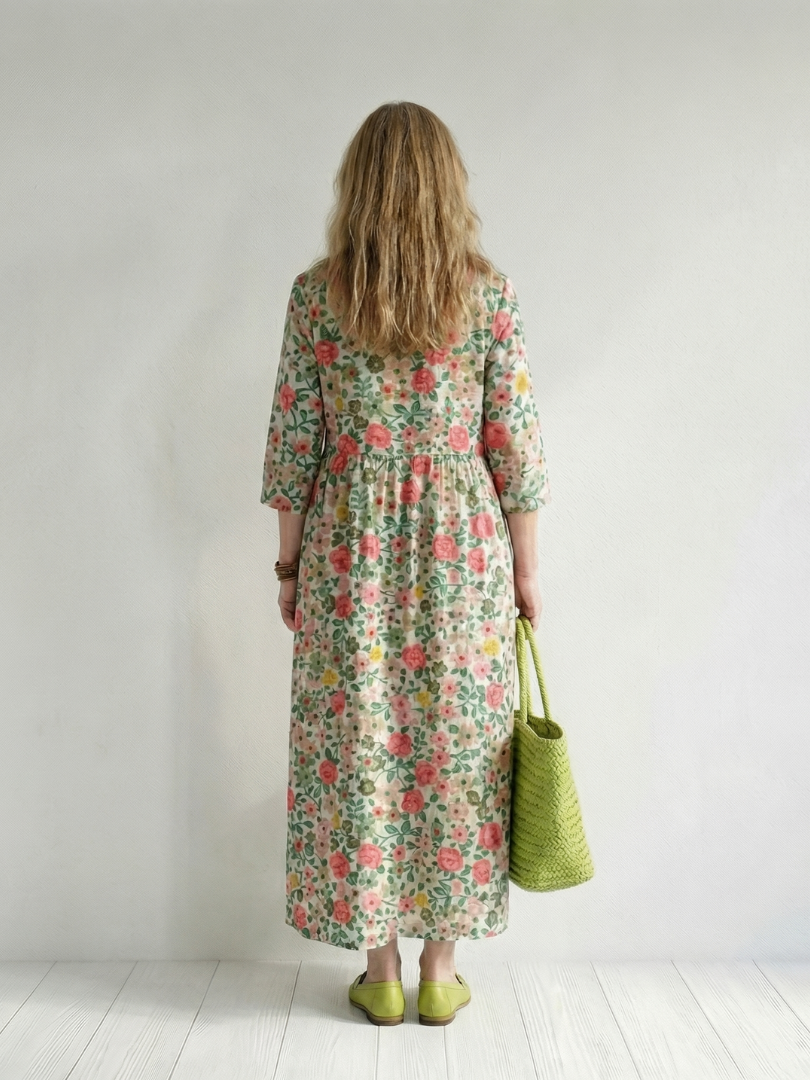 Asia | Scatter Flower Midi Dress