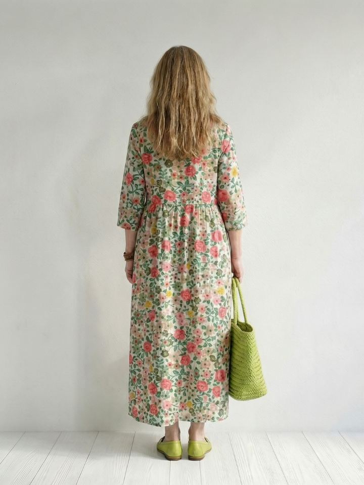 Asia | Scatter Flower Midi Dress