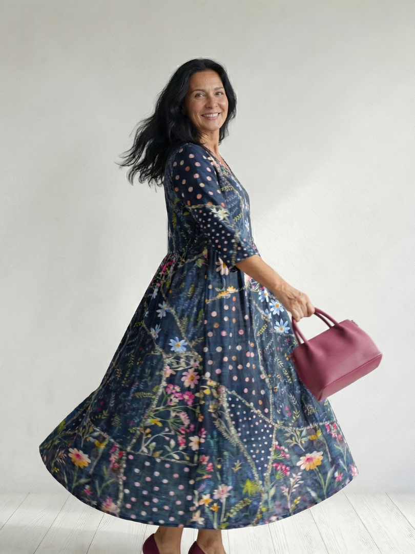 Jenni | Easy Gather Floral Midi Dress