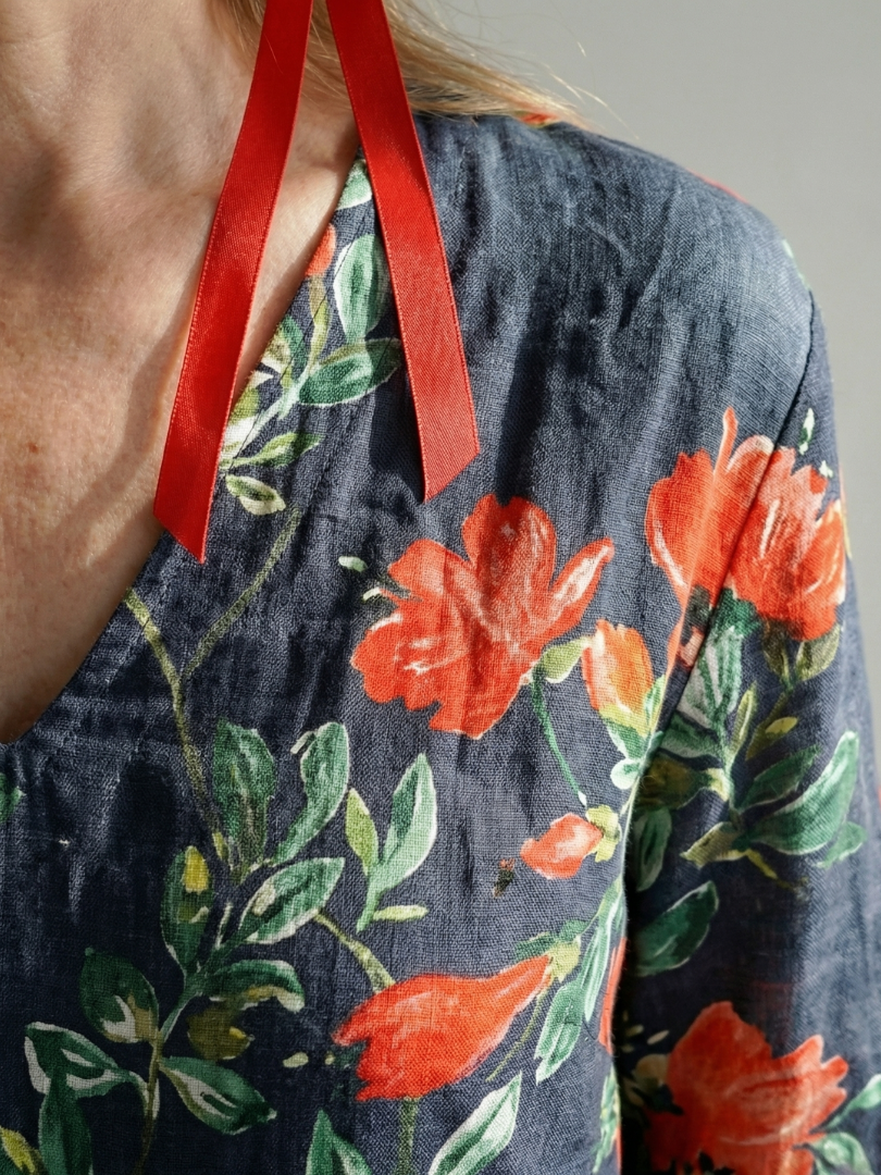 Shelley | Calm Drape Floral Midi Dress