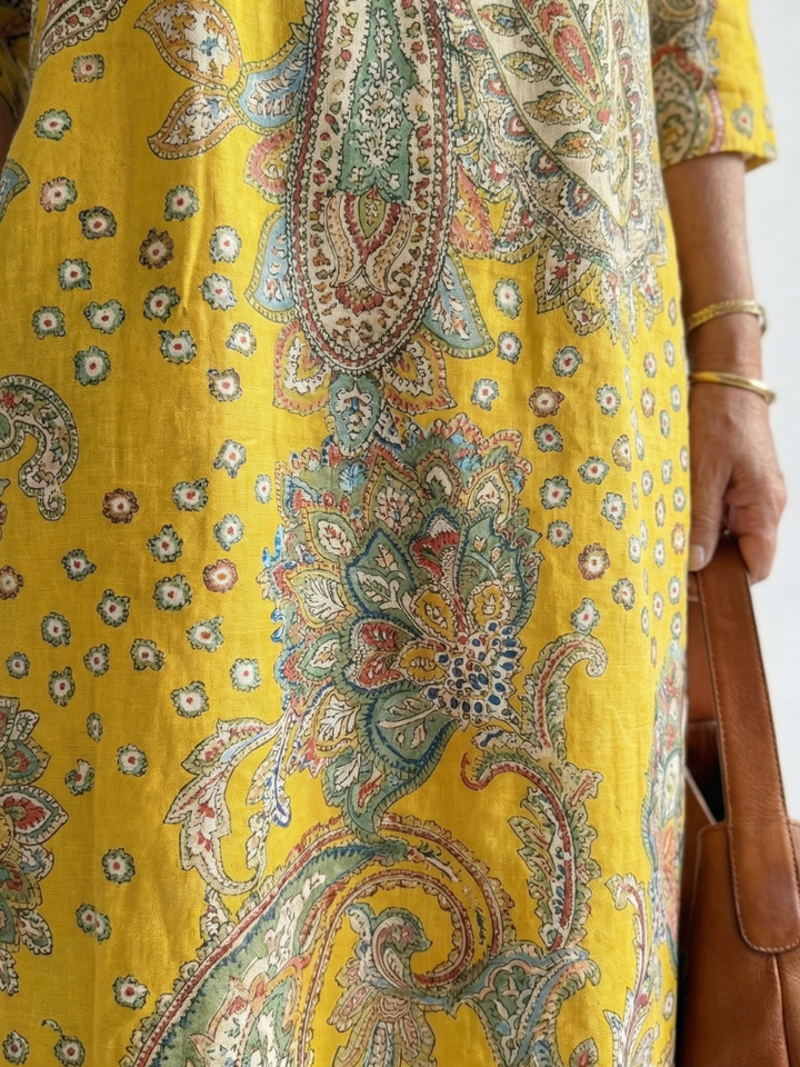 Ileana | Soft Paisley Midi Dress