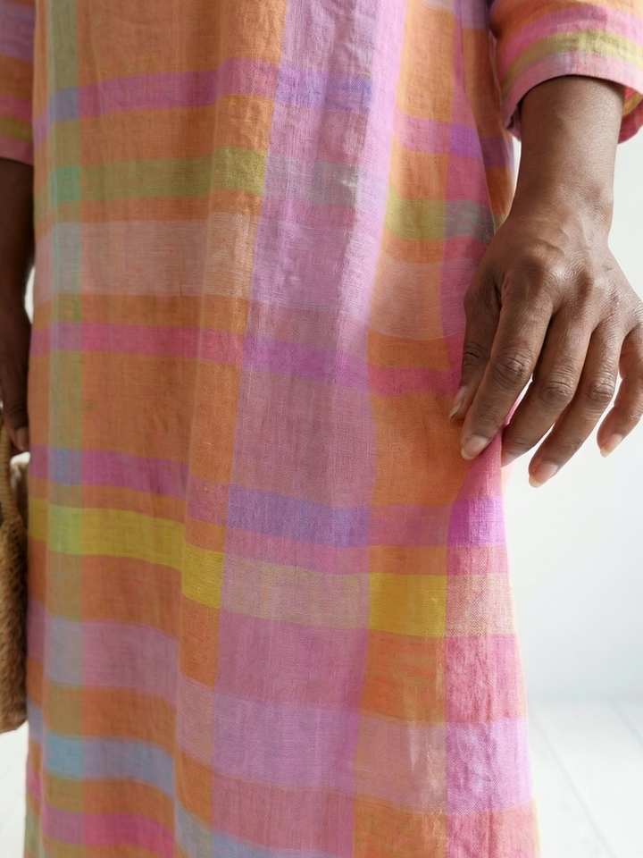 Magaly | Easy Drape Stripe Midi Dress