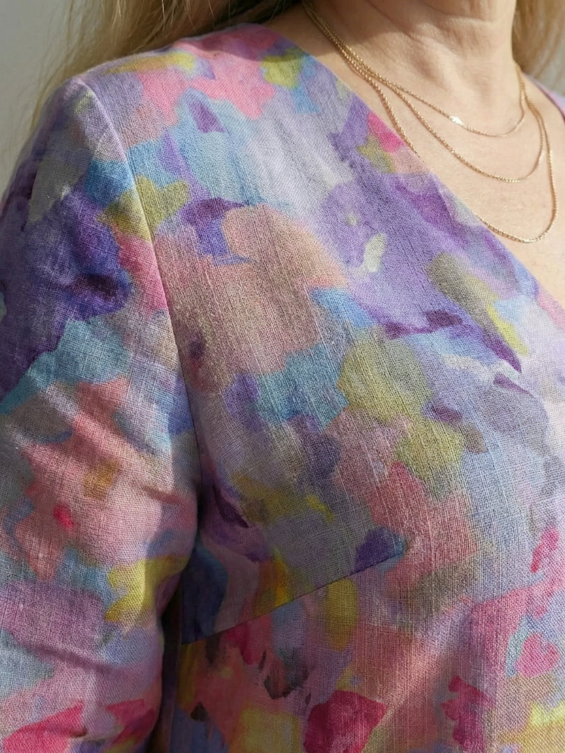 Lidia | Abstract Floral Midi Dress