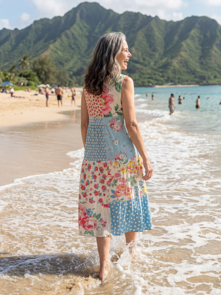 Tami | Coastal Floral Midi Dress