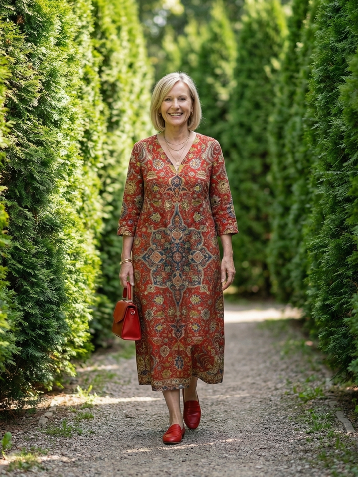 Blanca | Ease Patchwork Midi Dress