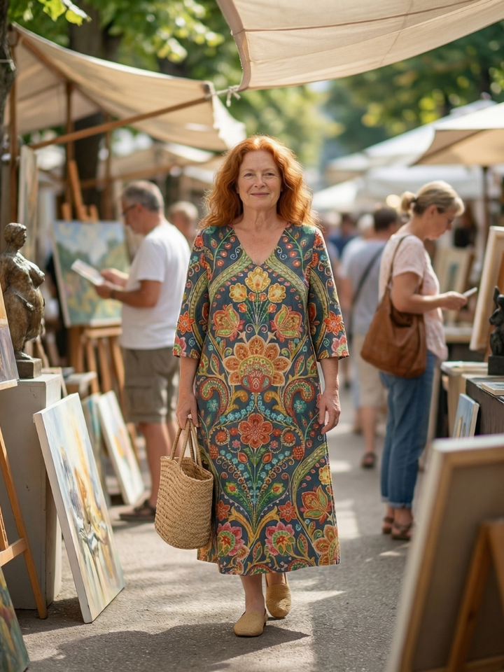 Adela | Easy Shape Garden Midi Dress