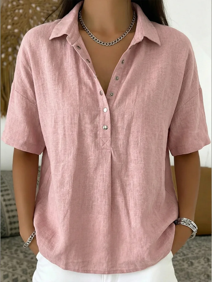 Ava | Blouse with Collar and Button