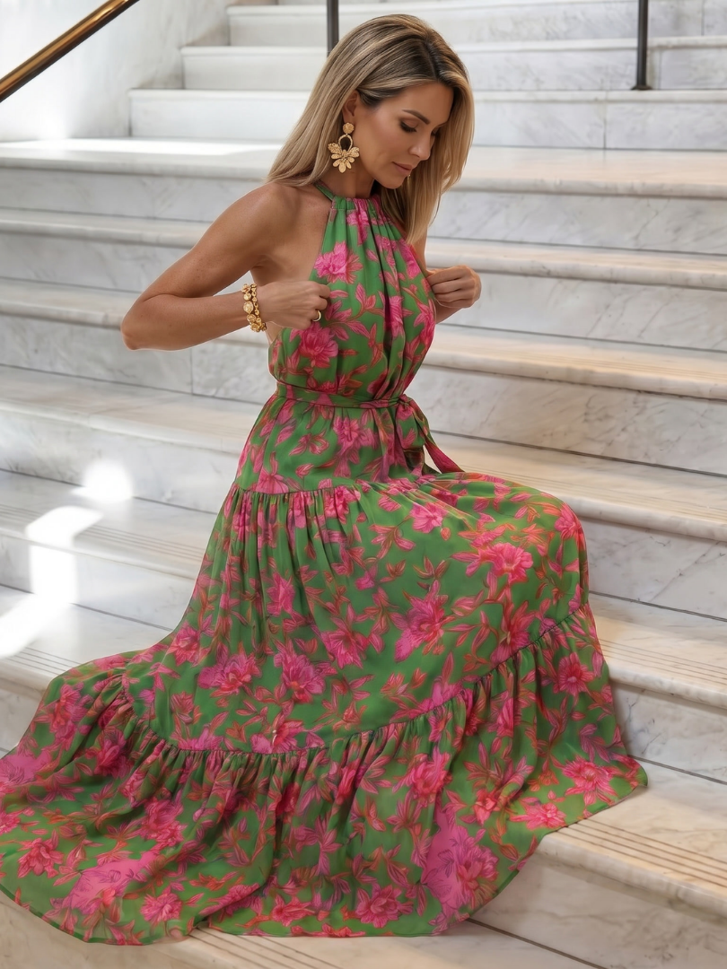 Stella™ | Draped Halter Midi Dress
