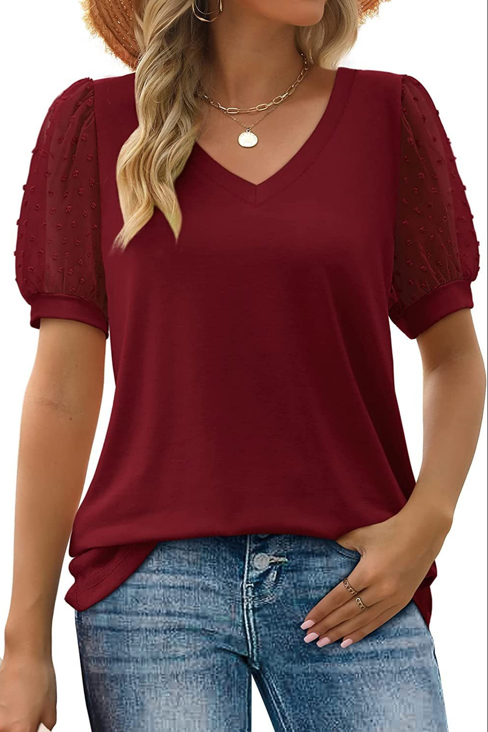 Elvira | Sleek V-Neck Blouse