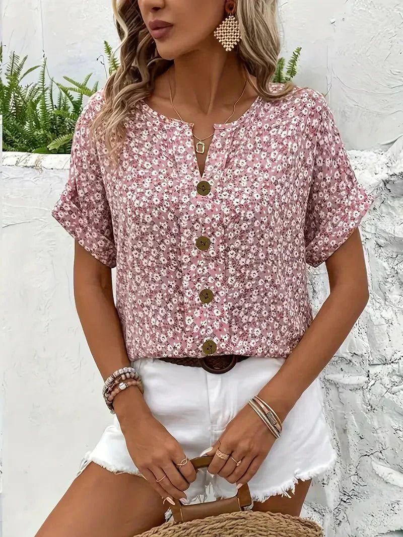 Francisca | Wildflower Notch Blouse