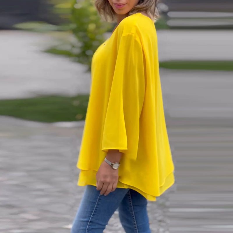 Candice | Chiffon Zipper Blouse
