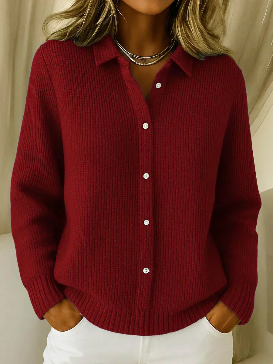 Linda | Textured Knit Button Cardigan