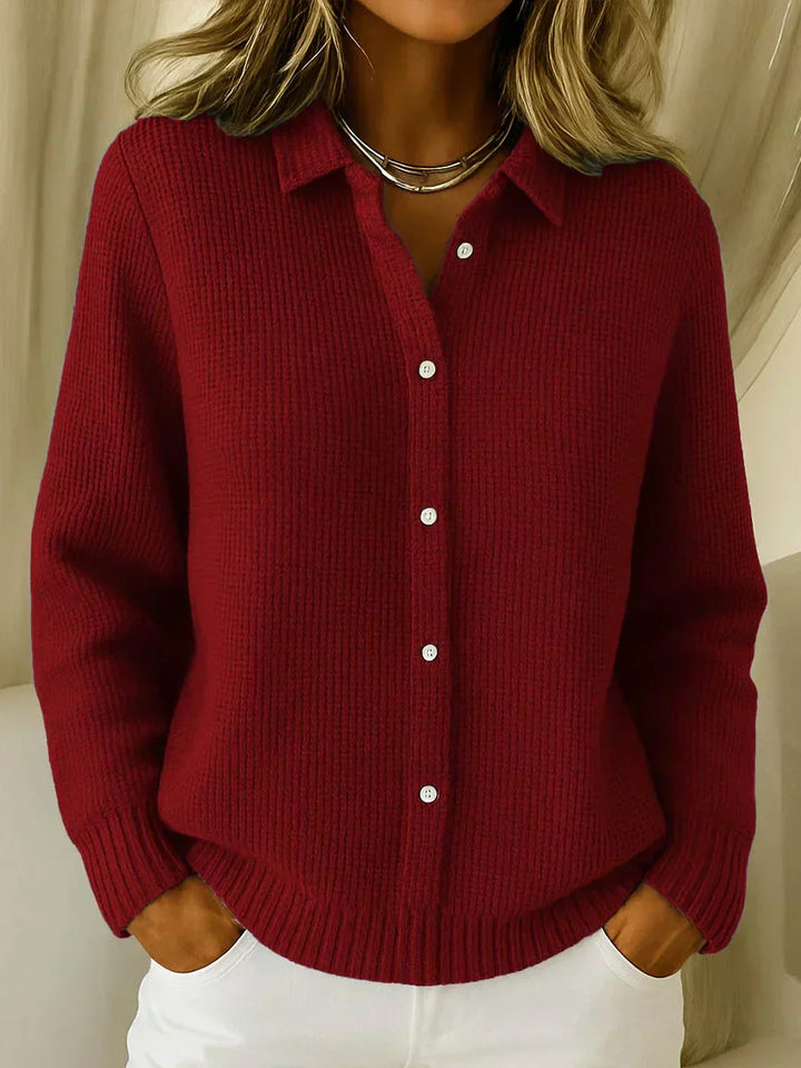 Linda | Textured Knit Button Cardigan
