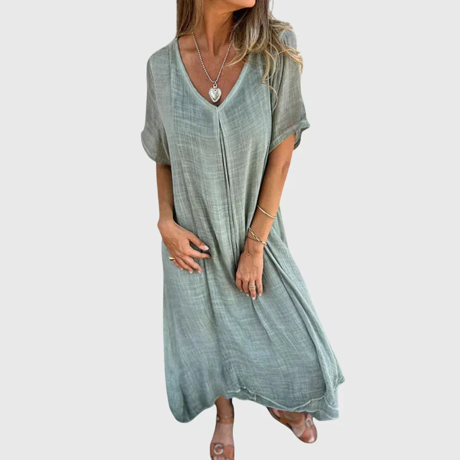 Fiona™ – Elegant Lightweight V-Neck Dress