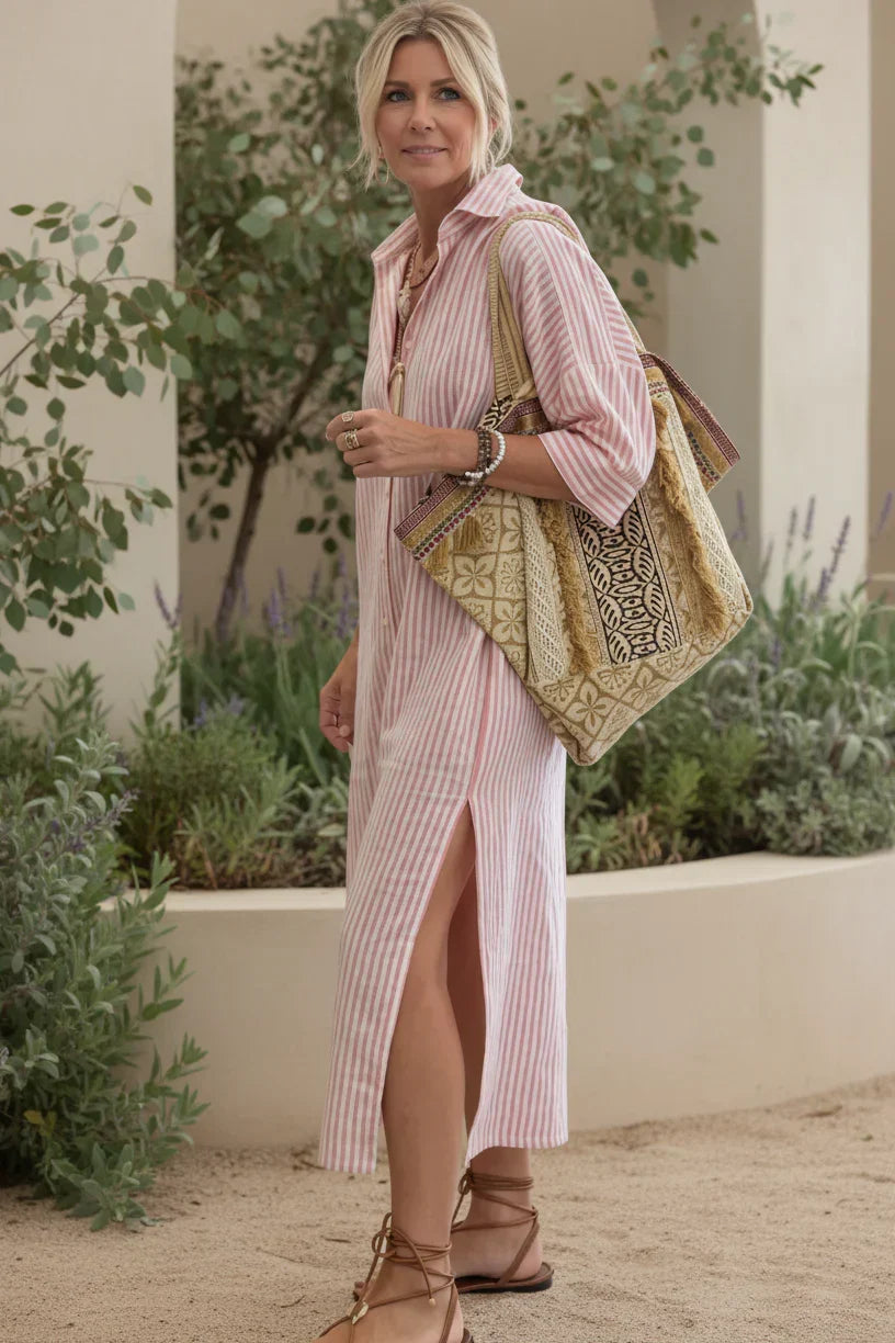Elle | Striped Dress Shirt