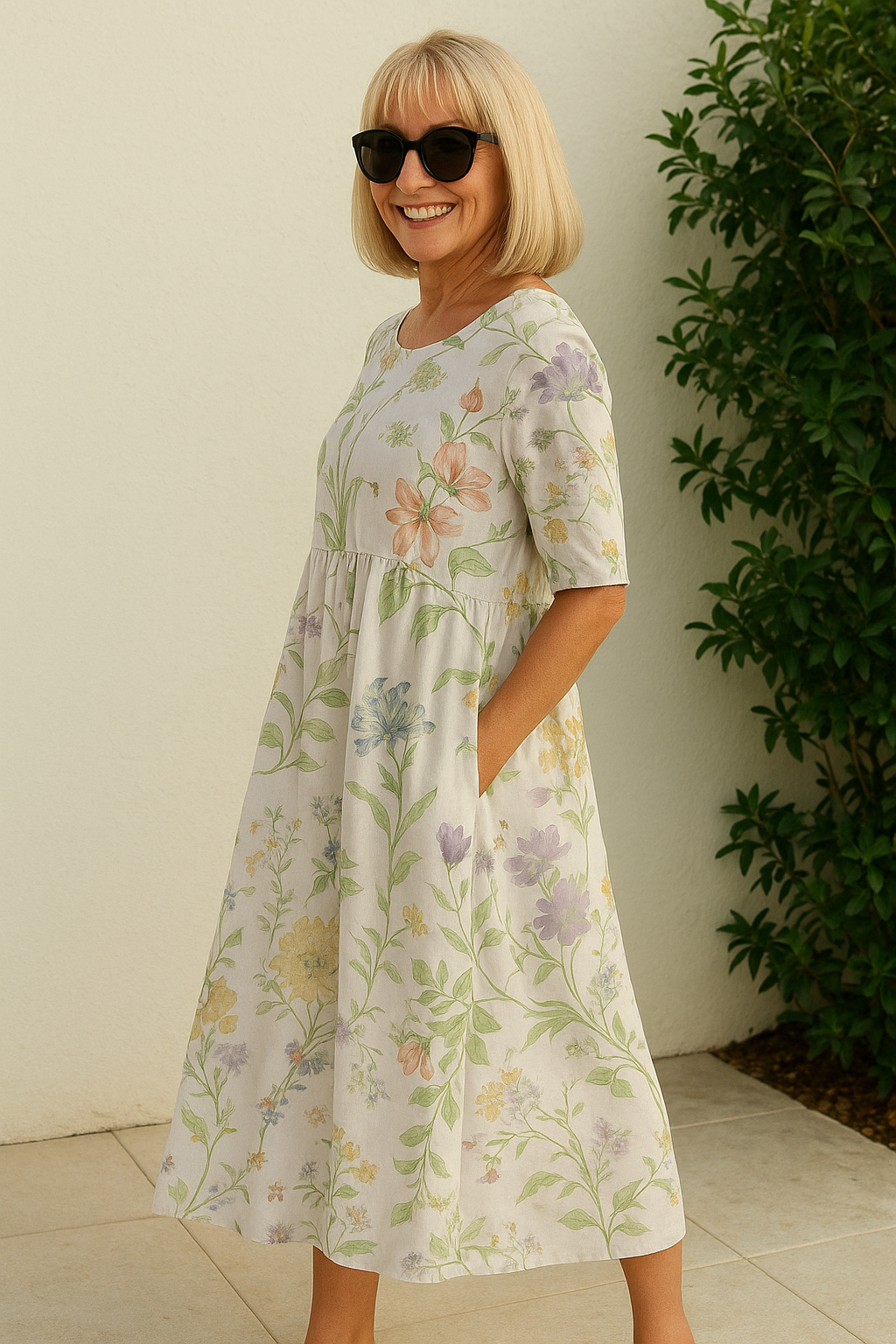 Serena | Relaxed Midi Dress - Effortless Elegance, Everyday Comfort
