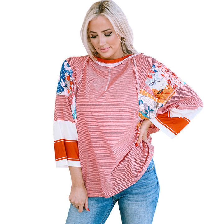 Francisca | Lightweight Patchwork Batwing Top