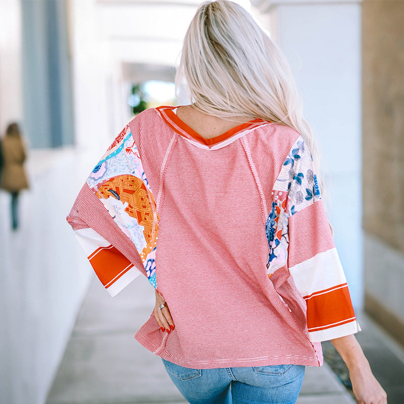 Francisca | Lightweight Patchwork Batwing Top