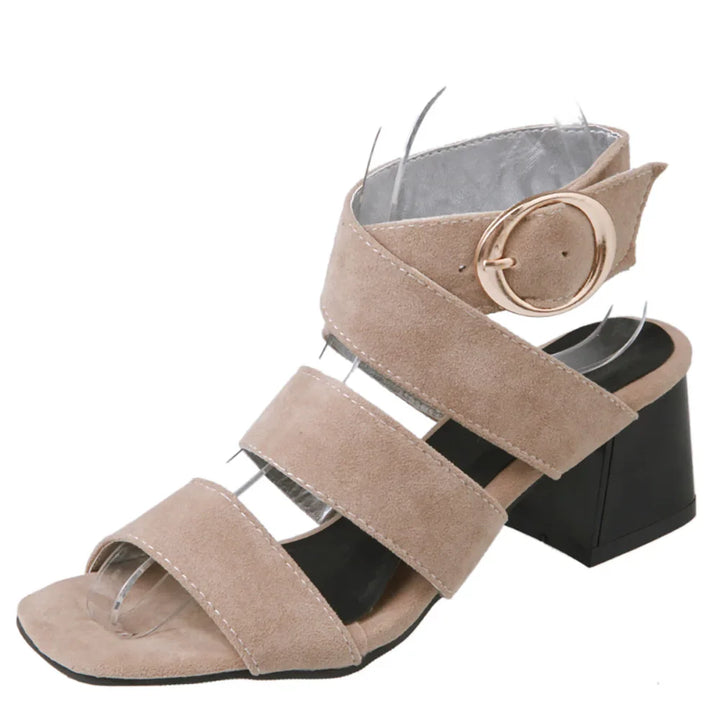 Cross-Strap Block Heel
