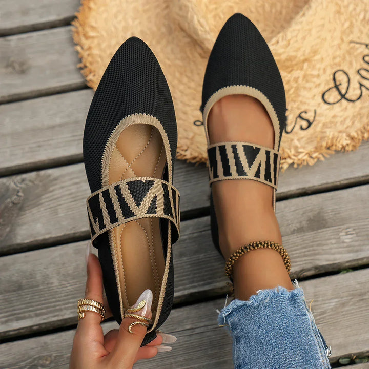 Striped Mary Jane Flat