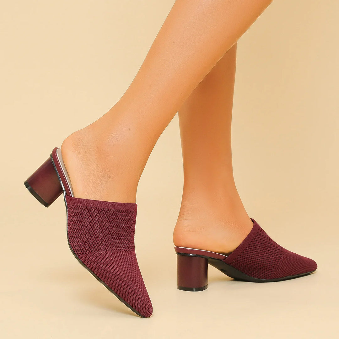 Pointed Knit Mules