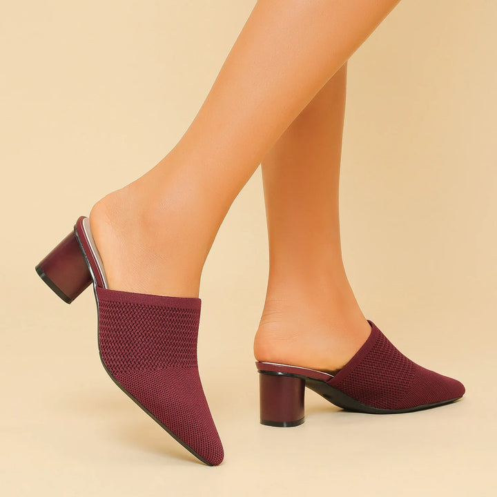 Pointed Knit Mules
