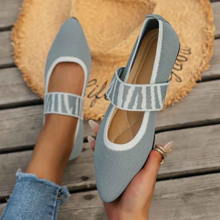 Striped Mary Jane Flat