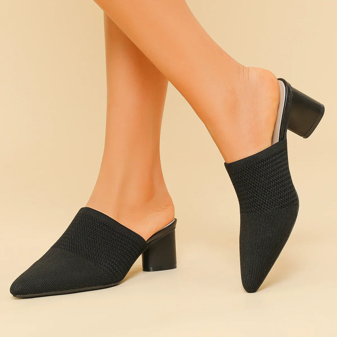 Pointed Knit Mules