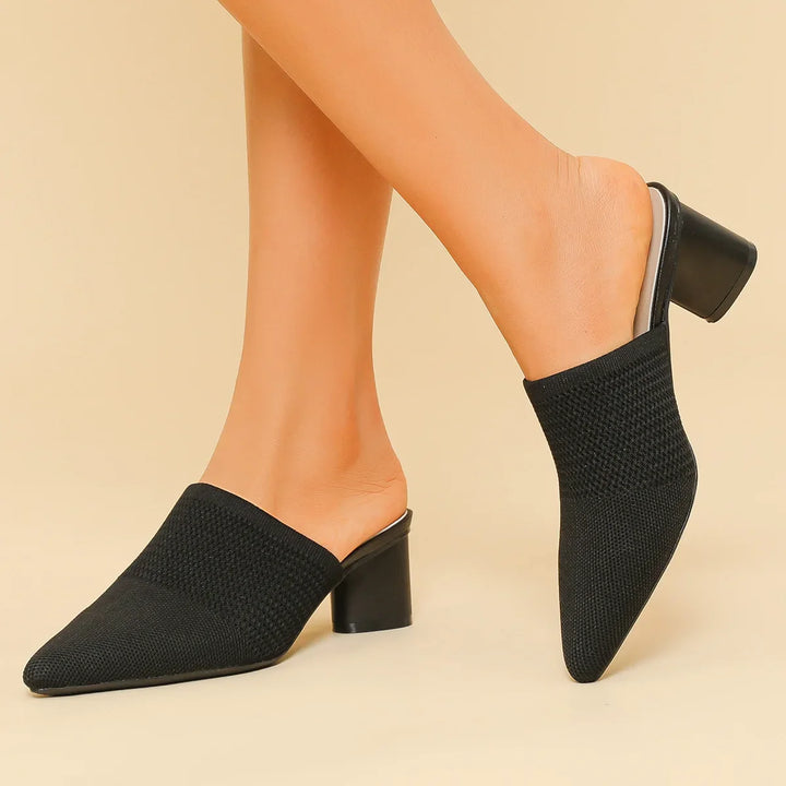 Pointed Knit Mules