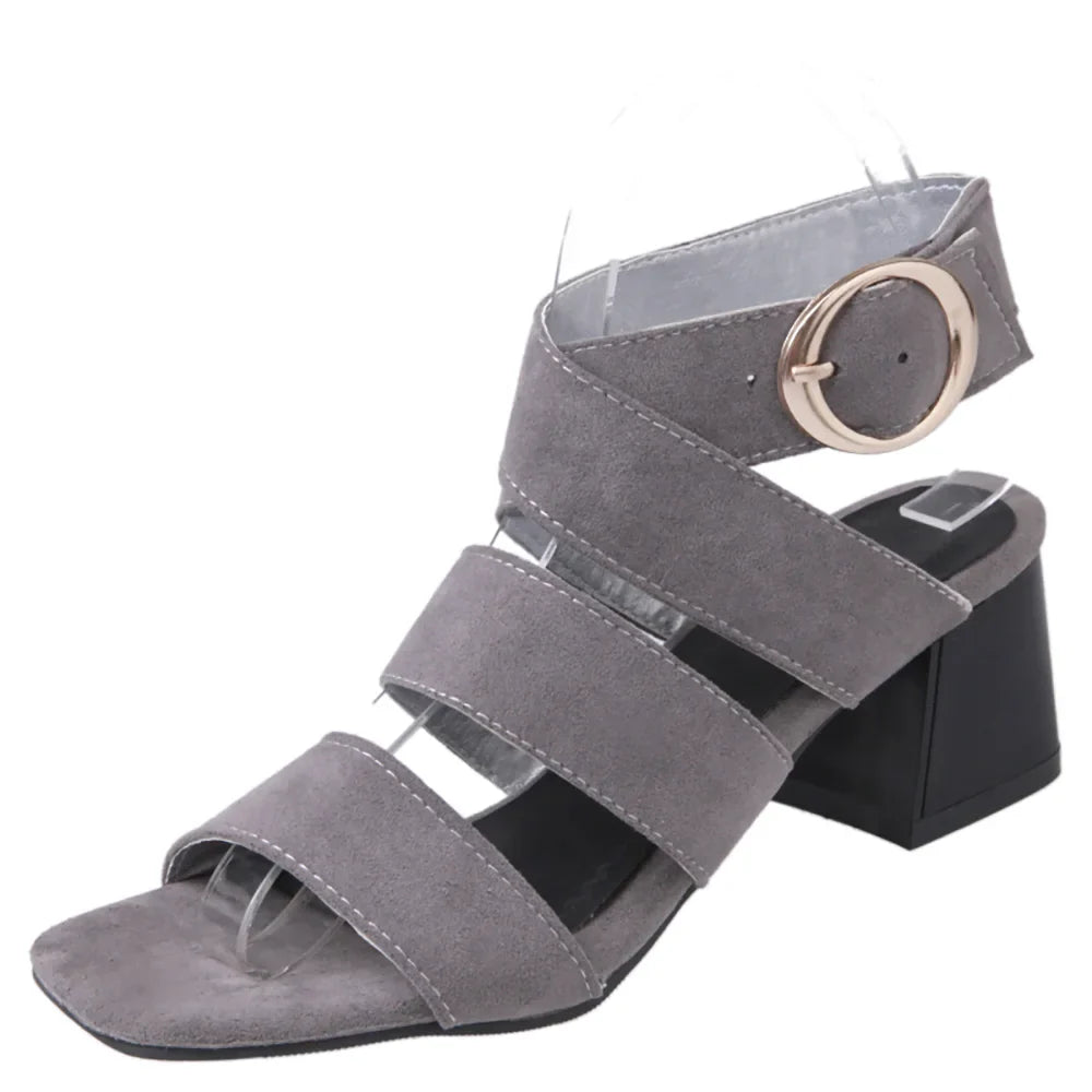 Cross-Strap Block Heel