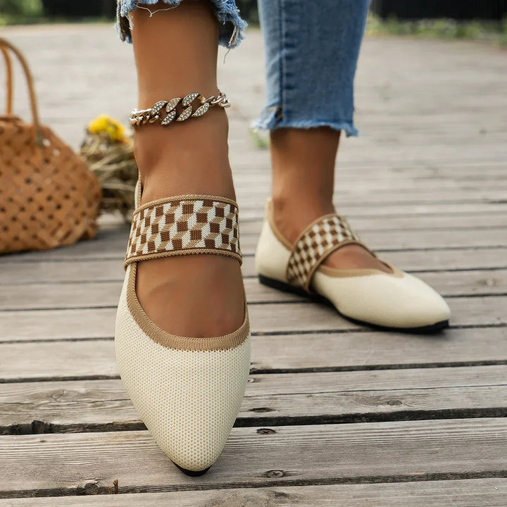 Striped Mary Jane Flat