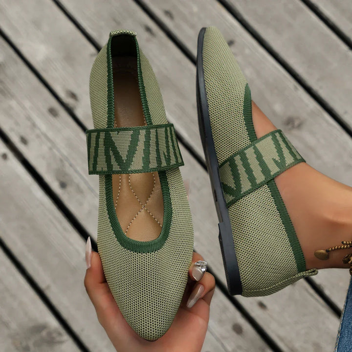 Striped Mary Jane Flat