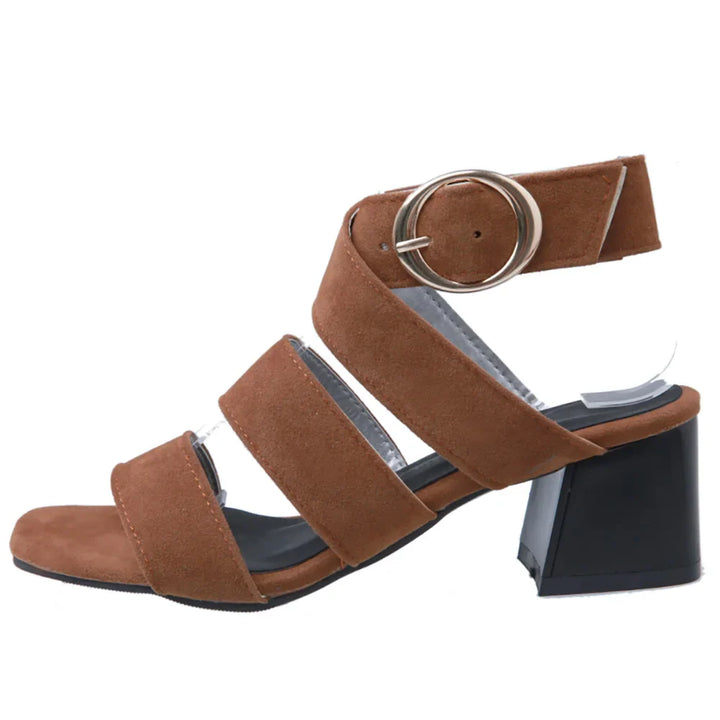 Cross-Strap Block Heel