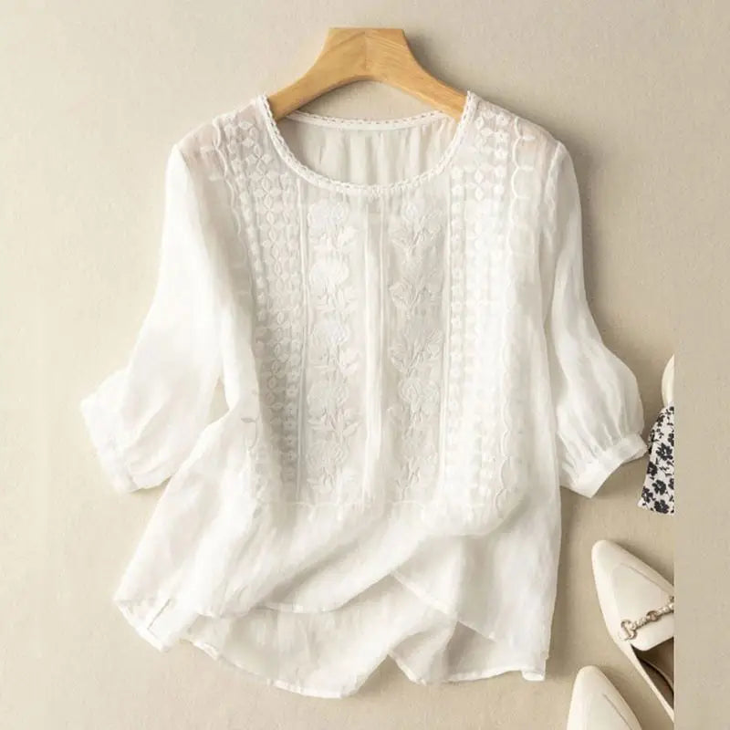Debbie | Embroidered Relaxed Blouse